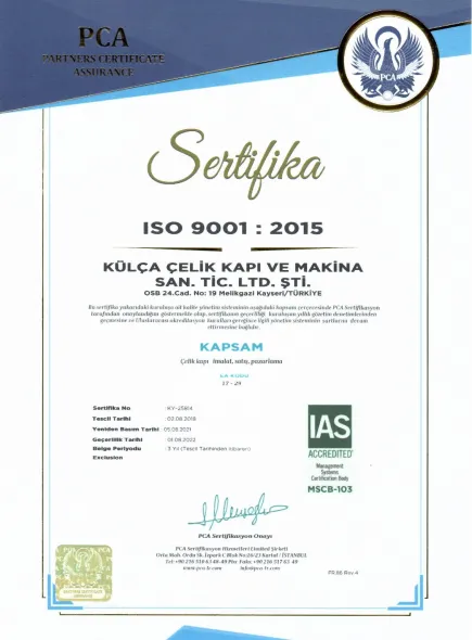 PCA Sertifikası
